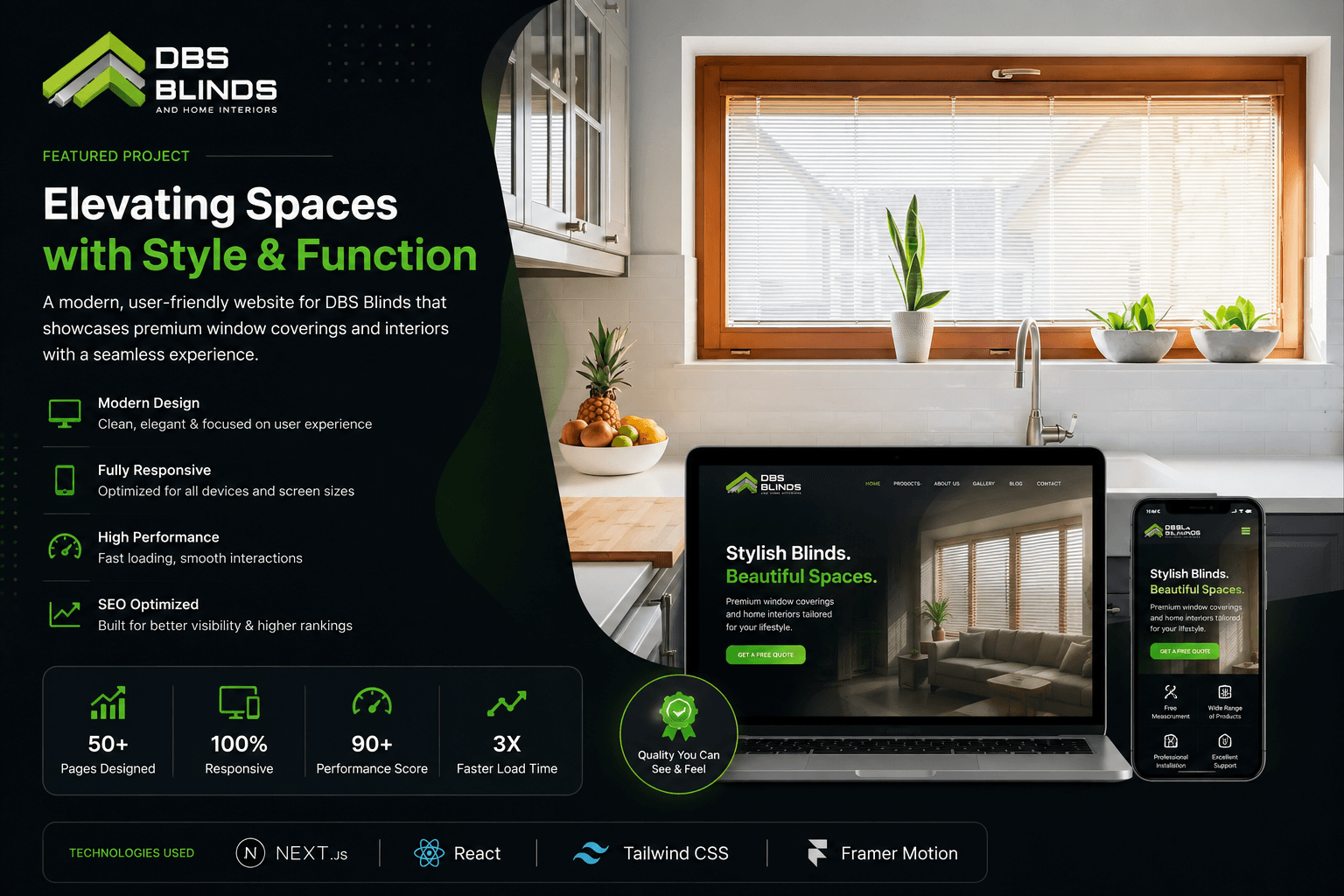 DBS Blinds Website Preview